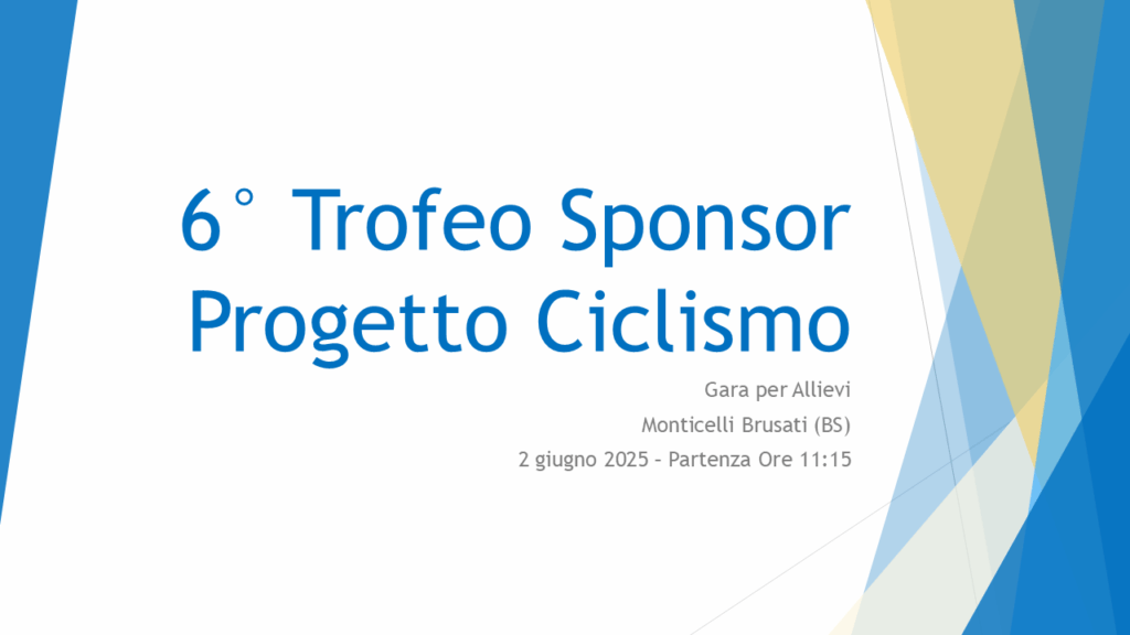 Copertina 6° Trofeo Sponsor Progetto Ciclismo