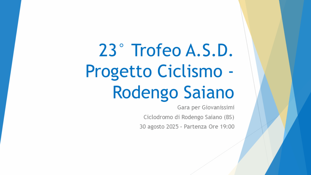 23° Trofeo A.S.D. Progetto Ciclismo - Rodengo Saiano