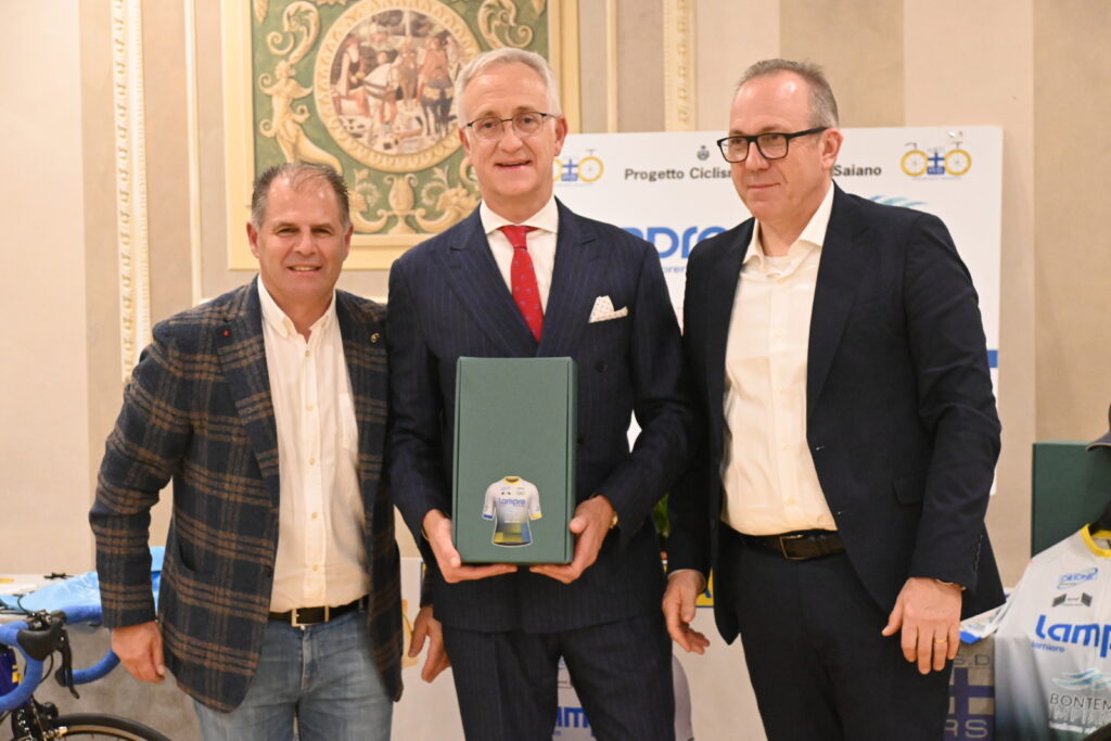 Aldo Corini e Fabrizio Bontempi con Emanuele Galbusera