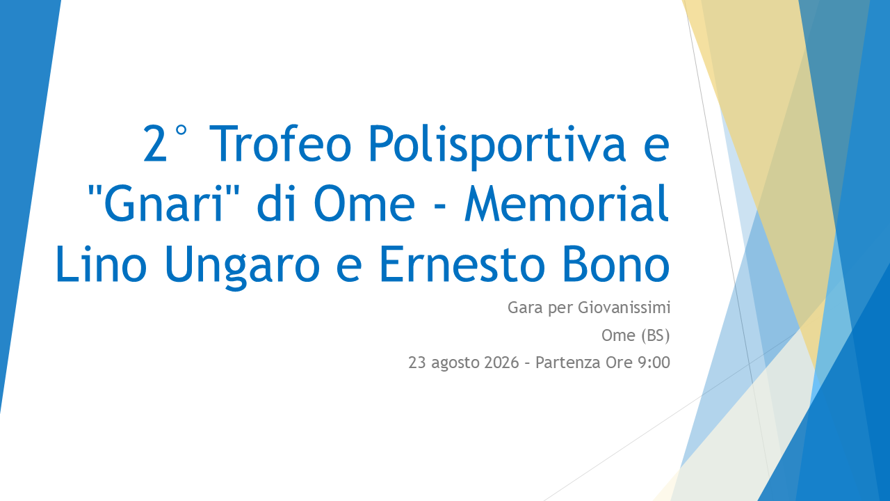 2° Trofeo Polisportiva e “Gnari” di Ome